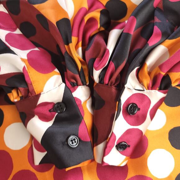 ZARA Dot Matrix Multicolor Print Midi Long Dress, Size: XS - Picture 7 of 16